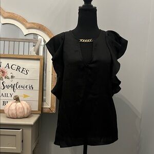Michael Kors Black Ruffle Sleeve Blouse Stitch Fix